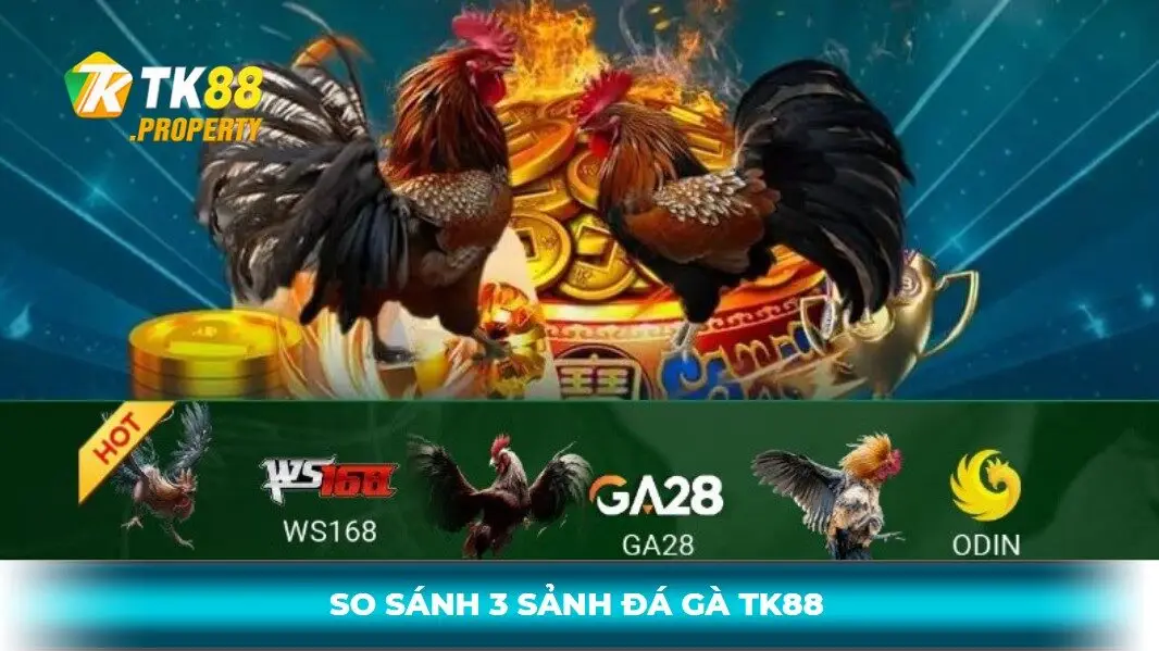 So sánh 3 sảnh đá gà tk88