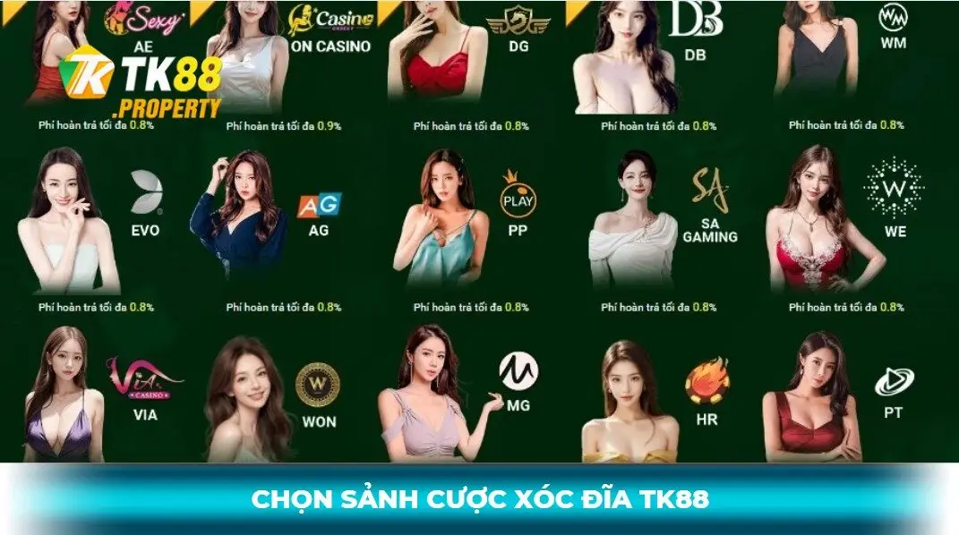 Chọn sảnh cược chơi xóc đĩa tk88