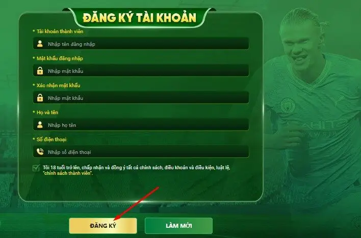 Đăng ký tk88 trên web bước 3