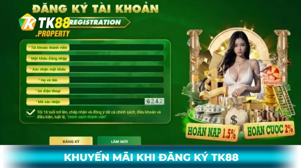 Khuyến mãi khi đăng ký tk88