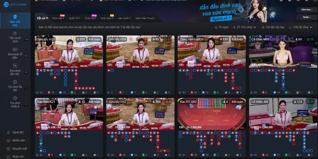 Đối tác DB Gaming Casino TK88