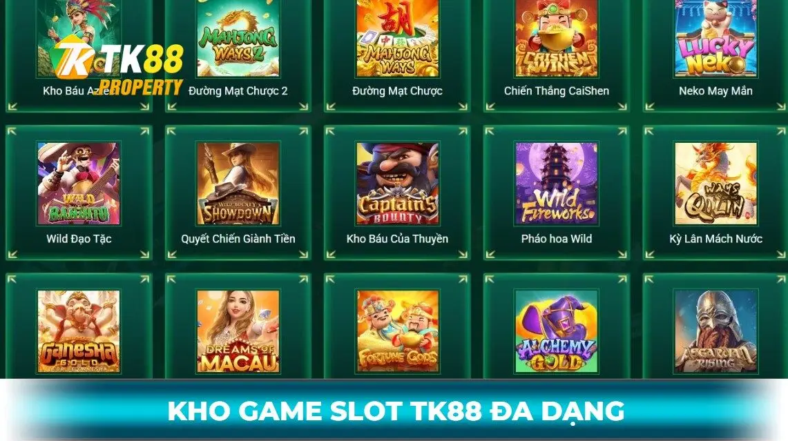 Kho game slot tk88 đa dạng