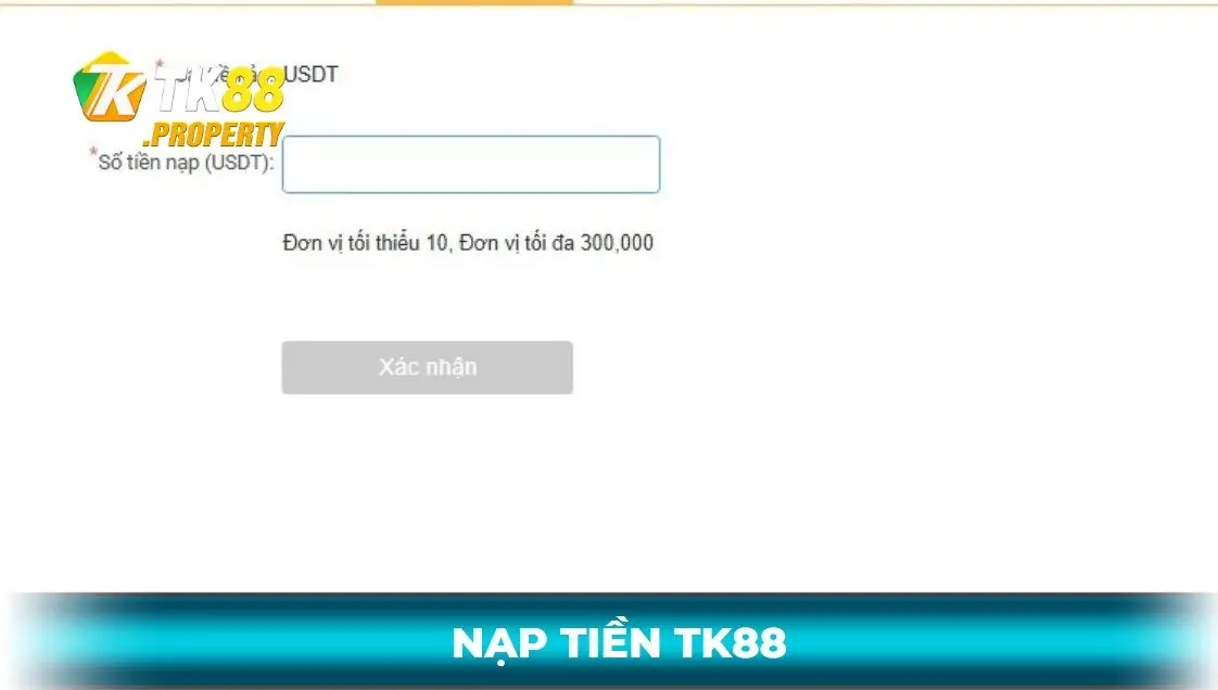 Nạp tiền tk88 bằng usdt
