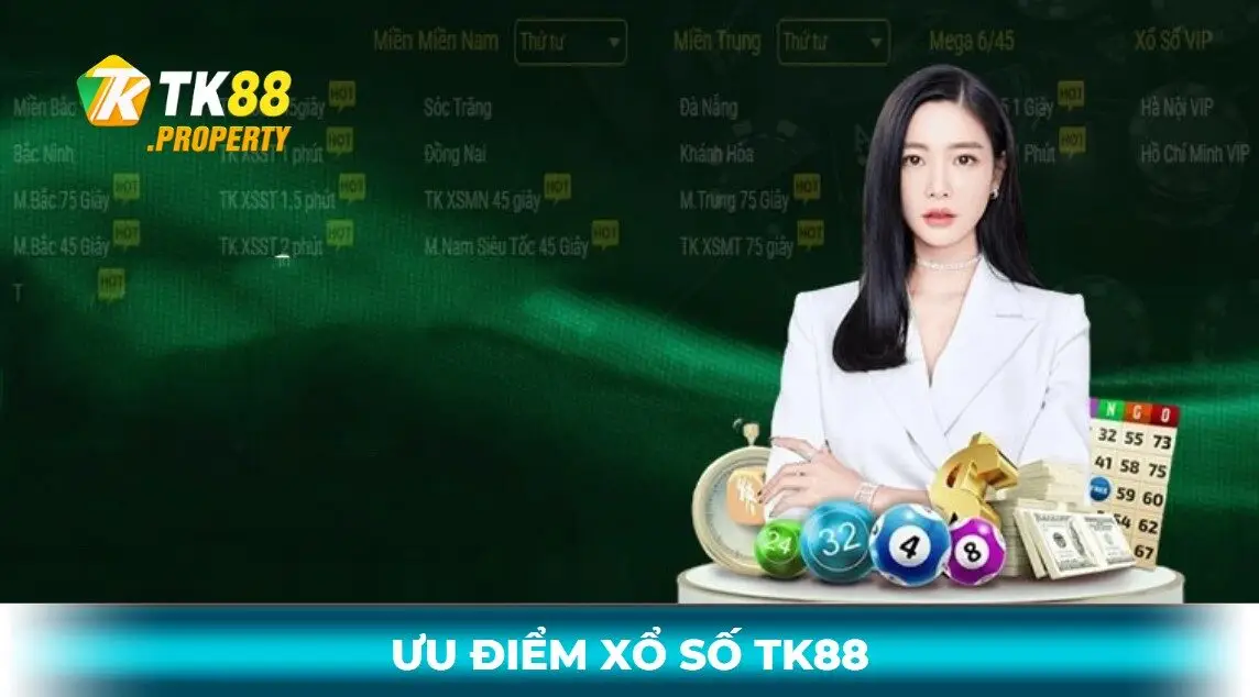 Ưu điểm xổ số tk88
