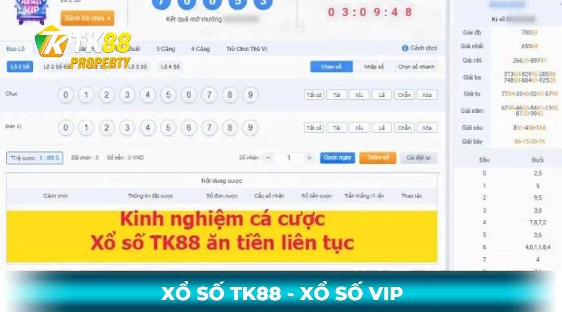 Xổ số vip tk88